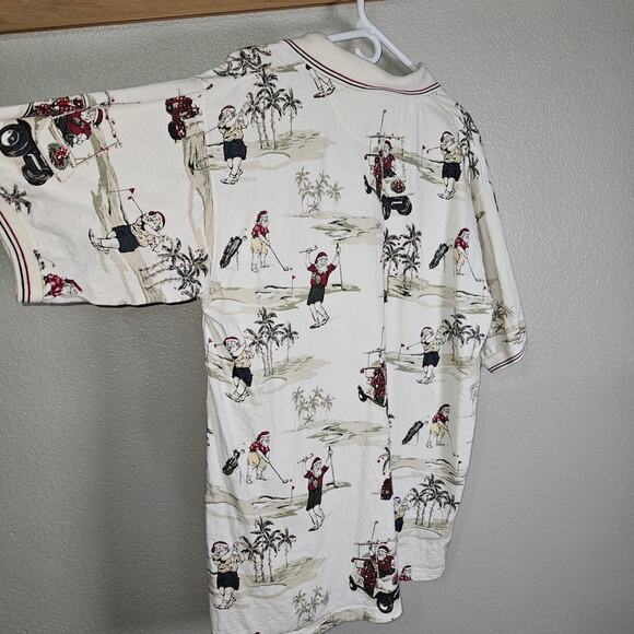 Knights Sportswear Golfing Santa Polo Christmas Summer Short Sleeve Top XL - Picture 3 of 15